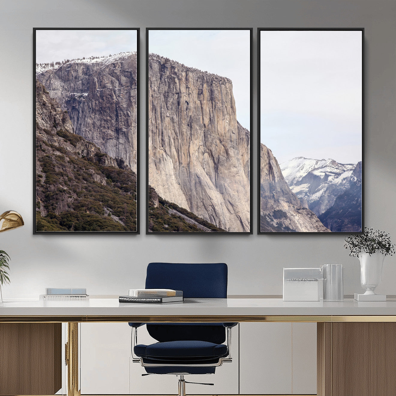 74506434-MGV-CV-36X24 - El Capitan Yosemite Mountain Wall Art – Yosemite Cliff Canvas Print, Rugged Terrain and Timeless Wilderness Decor for Office, Living Room or Cabin