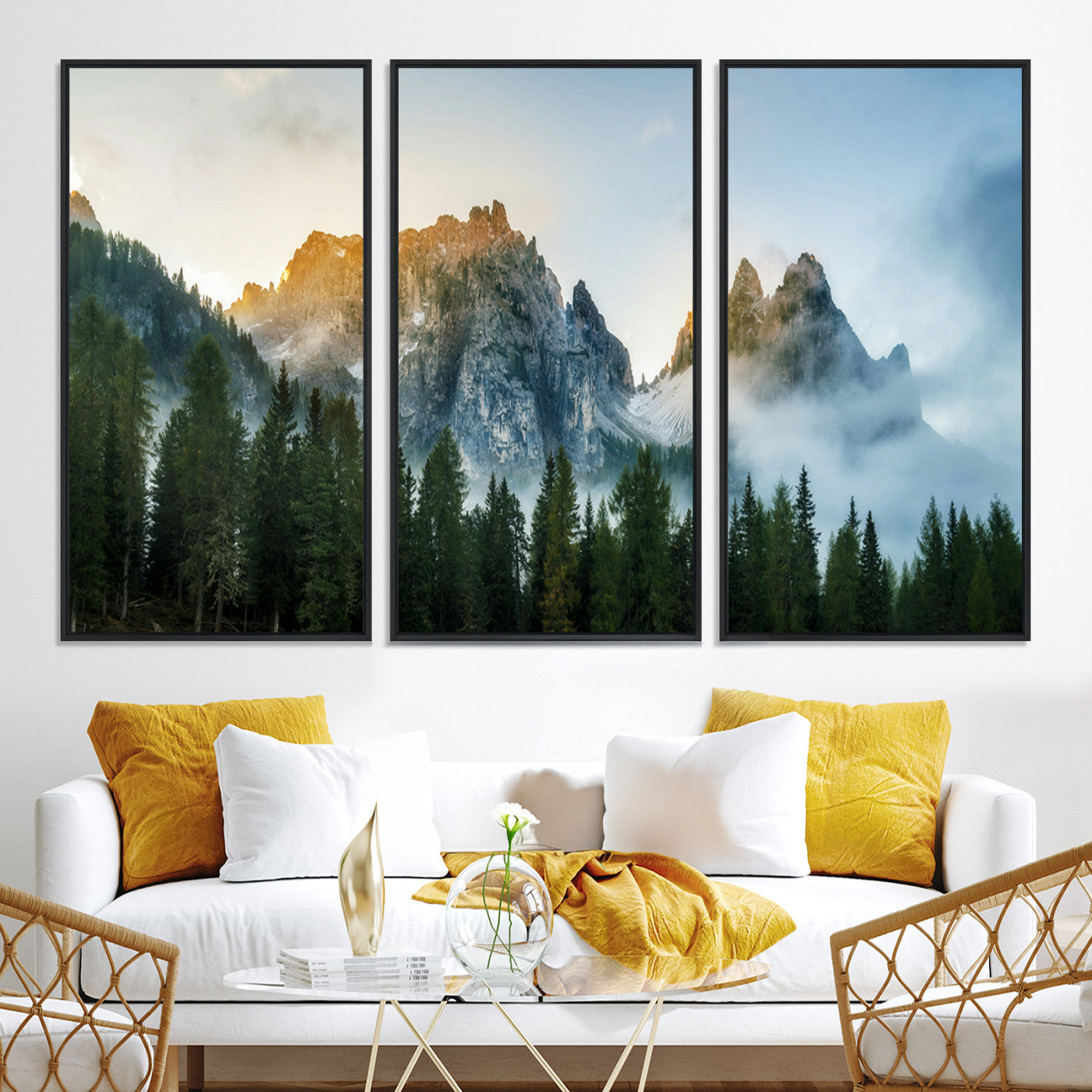 21145440-MGV-CV-36X24-Wilderness Wall Art - Framed Nature Landscape Decor, Mountain Wall Art Canvas Print, Framed Nature Landscape Decor Art