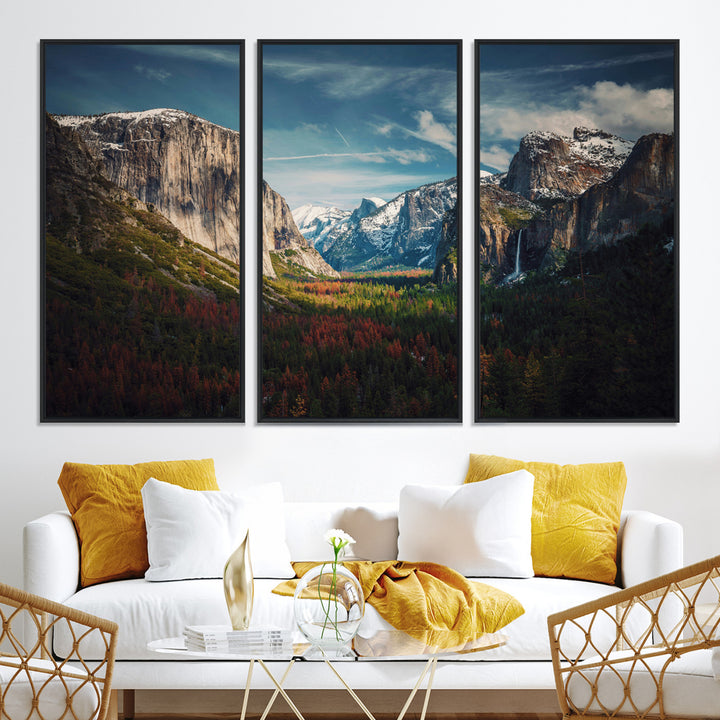 Yosemite National Park Wall Art Canvas Print, Mountain Landscape Print, Framed El Capitan Art Print, Large Scenic Nature Printing