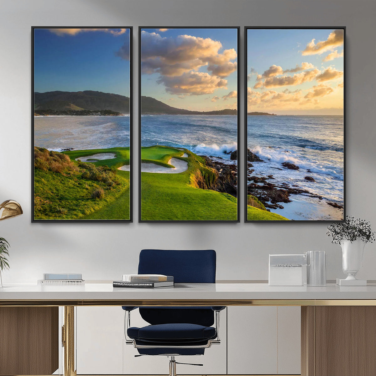 50107048-MGV-CV-36X24 - Pebble Beach Golf Links Wall Art Canvas Print