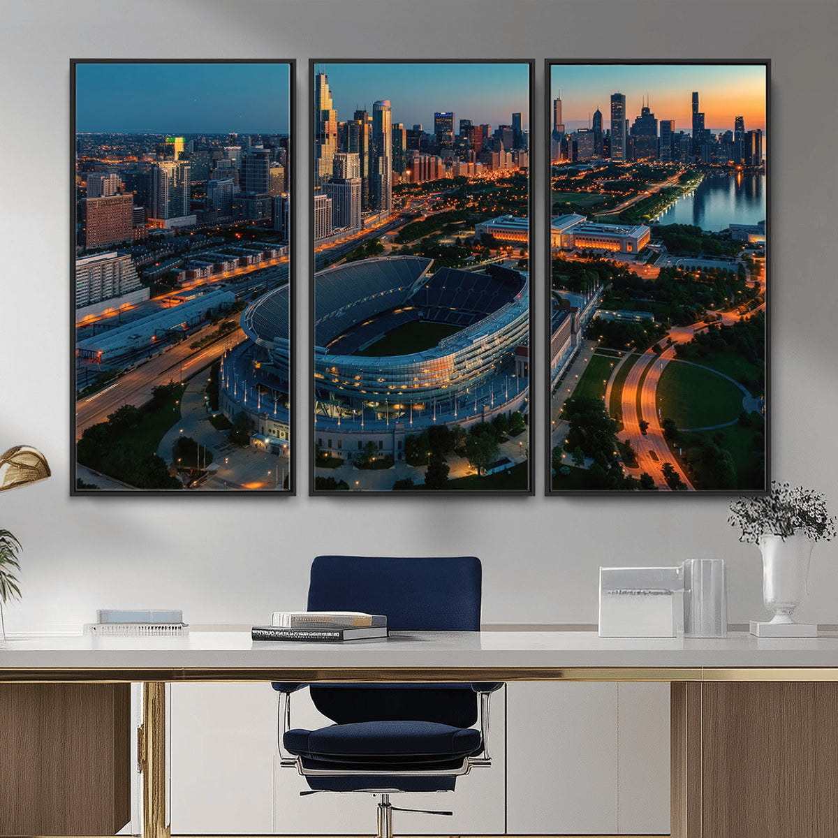 36690345-MGV-CV-36X24 - Chicago Bears Soldiers Field Wall Art Canvas Print
