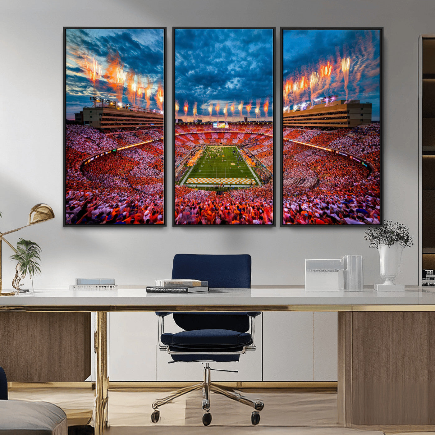 Tennessee Neyland Stadium Wall Art Print, Sports Arena Canvas Wall Art, Panoramic Stadium Canvas Print, Modern Athletic Field Art Printing