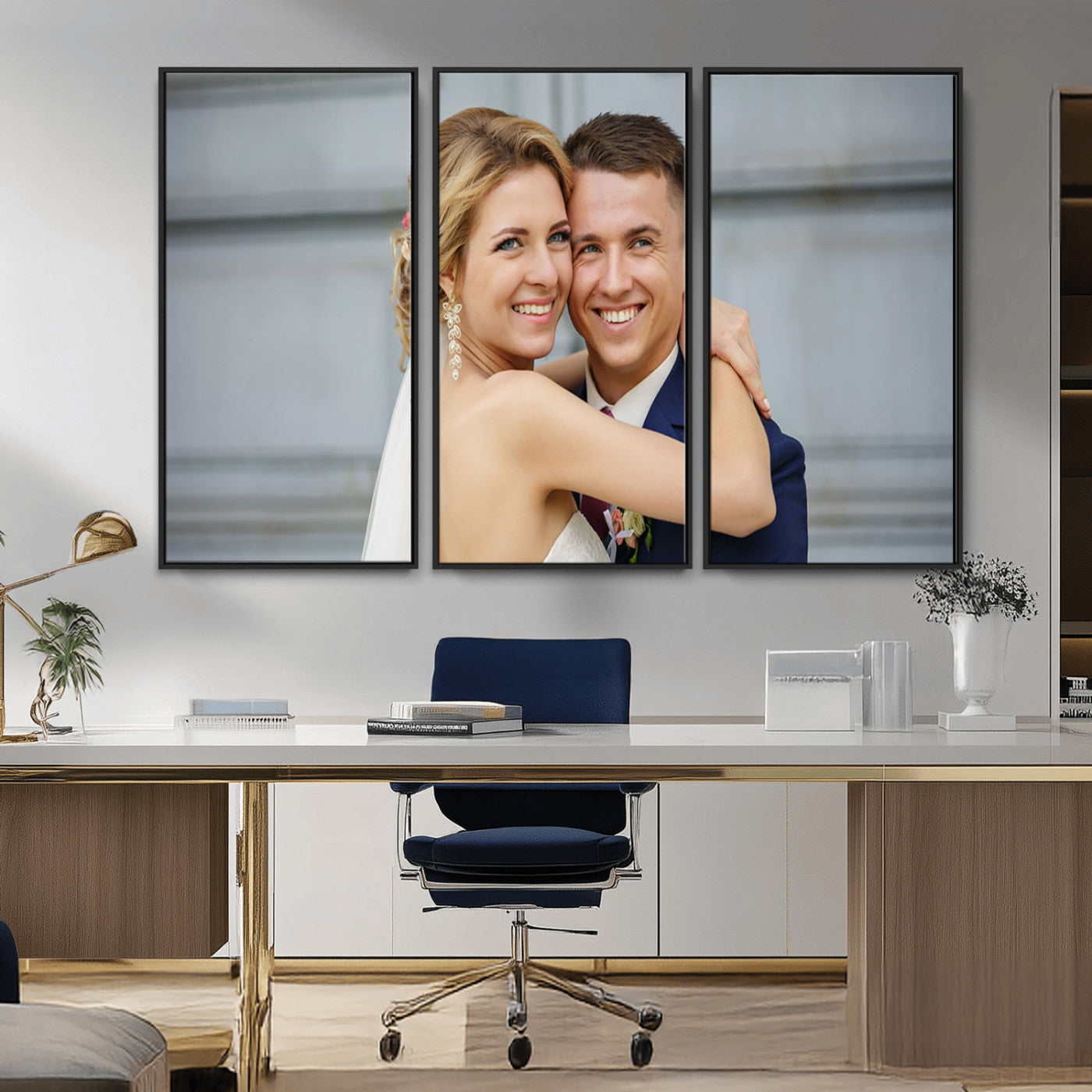 MGV-FC-48X32-3P - Create Your Own Photo Framed Canvas Print - Custom Personalized Wall Art Print for Gift