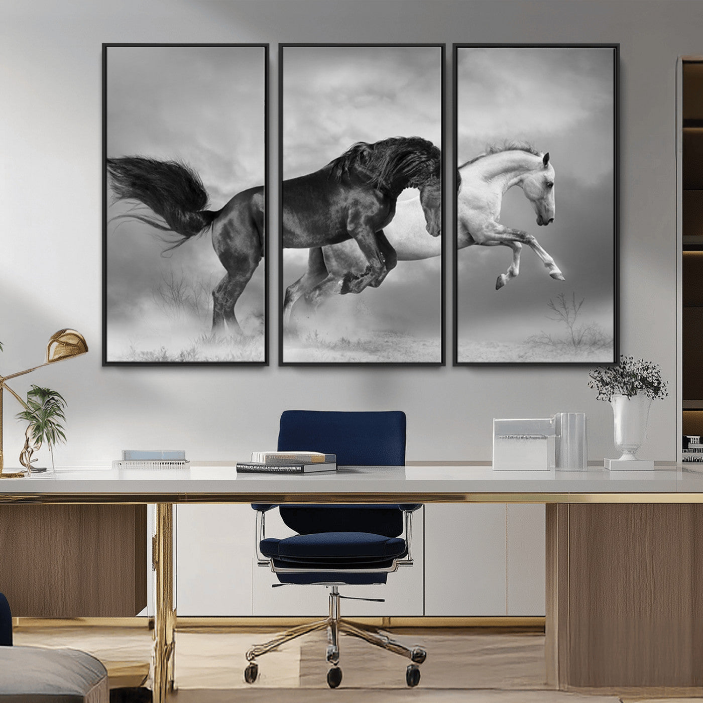MGV-FC-48X32-3P - Wild Horses Wall Art Canvas Print
