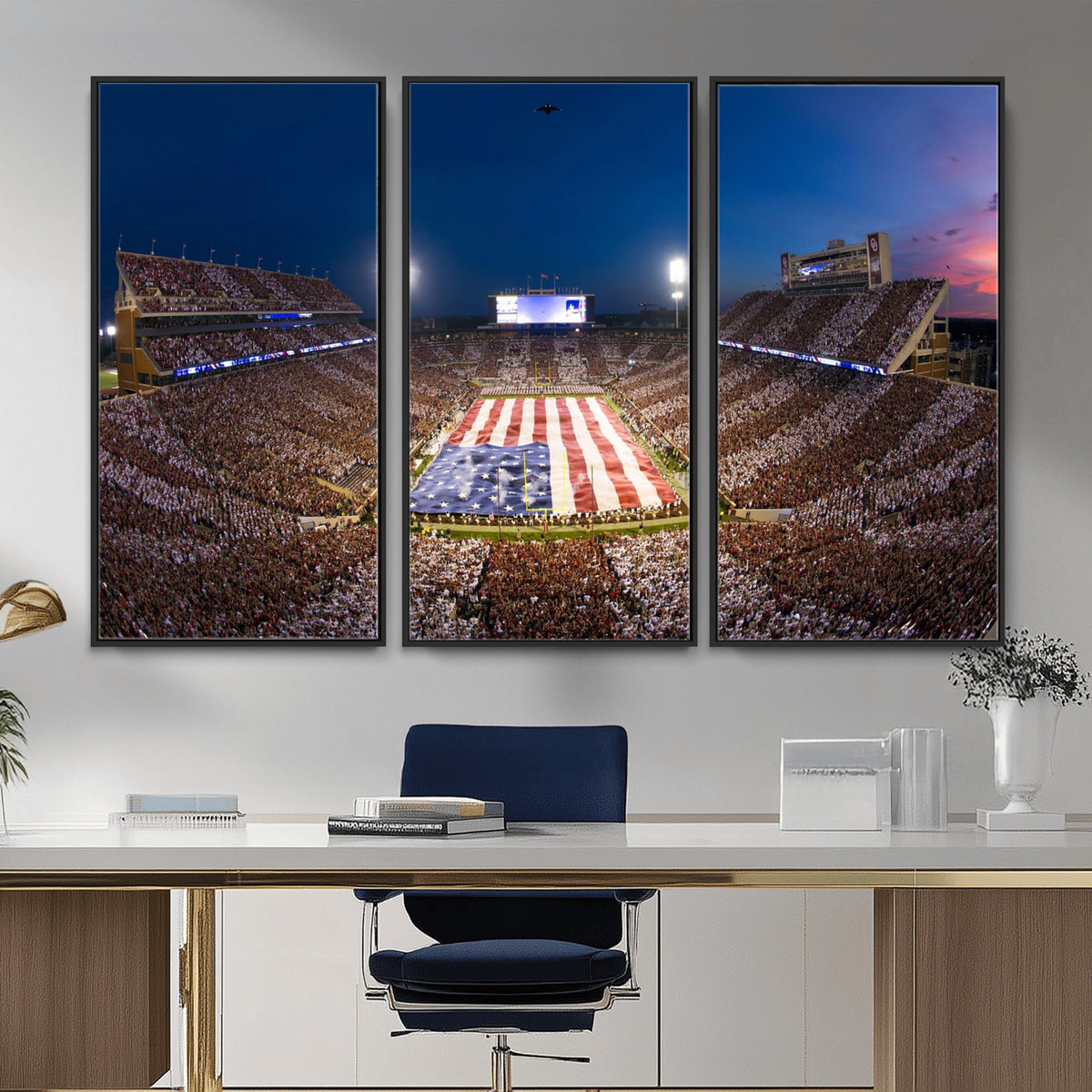 12979182-MGV-CV-36X24 - Oklahoma Sooners Memorial Stadium Wall Art Canvas Print