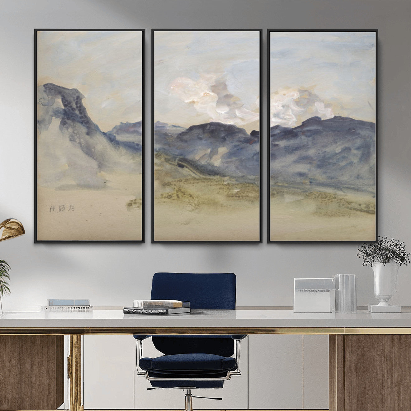 14644686-MGV-CV-36X24 - Alps Hercules Brabazon Brabazon Abstract Wall Art Canvas Print for Modern Home Decor
