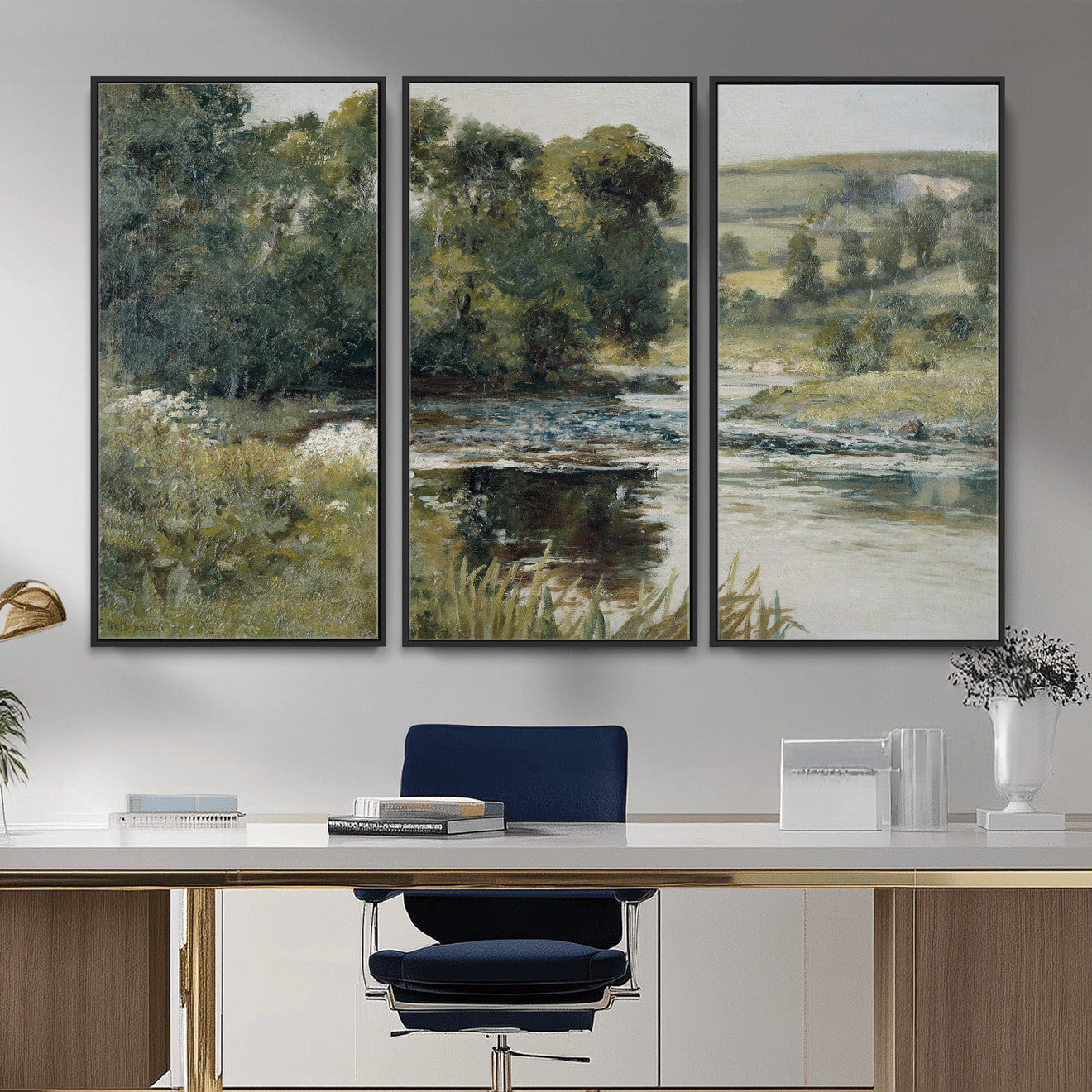 63256010-MGV-CV-36X24 - Edward Mitchell Bannister Streamside Wall Art Canvas Print