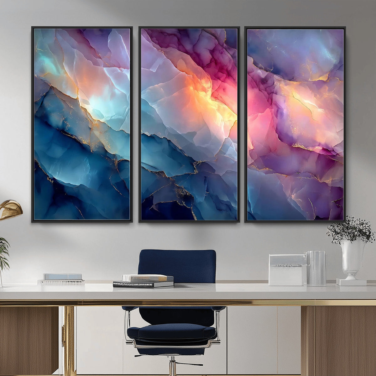 28163849-MGV-CV-36X24 - Colorful Abstract Canvas Wall Art Print, Vibrant Popup Color Art Print
