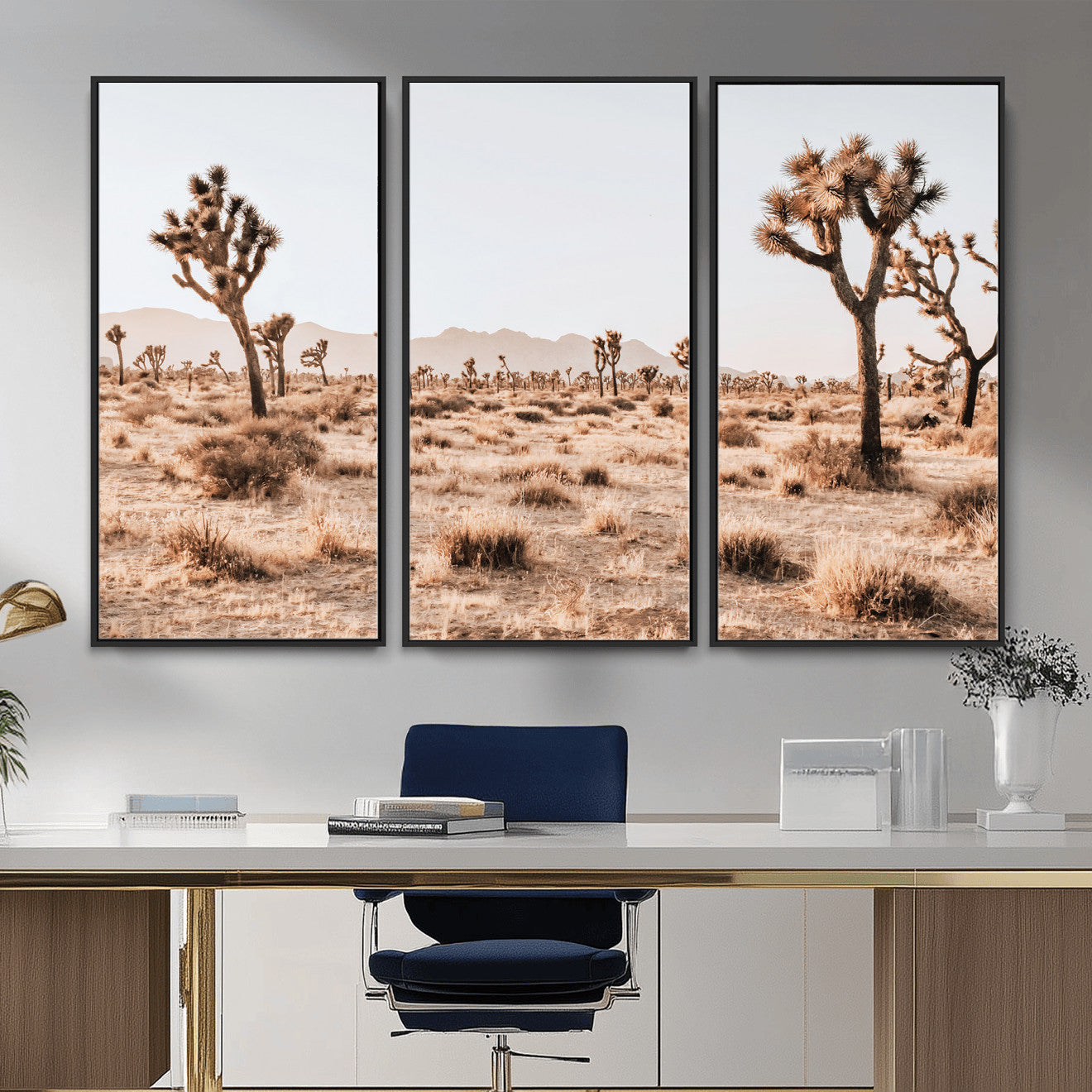 33549408-MGV-CV-36X24 - Joshua Tree Desert Canvas Wall Art Print, Desert Landscape Photography, Boho Southwest Wall Decor, Nature Canvas, Ready to Hang