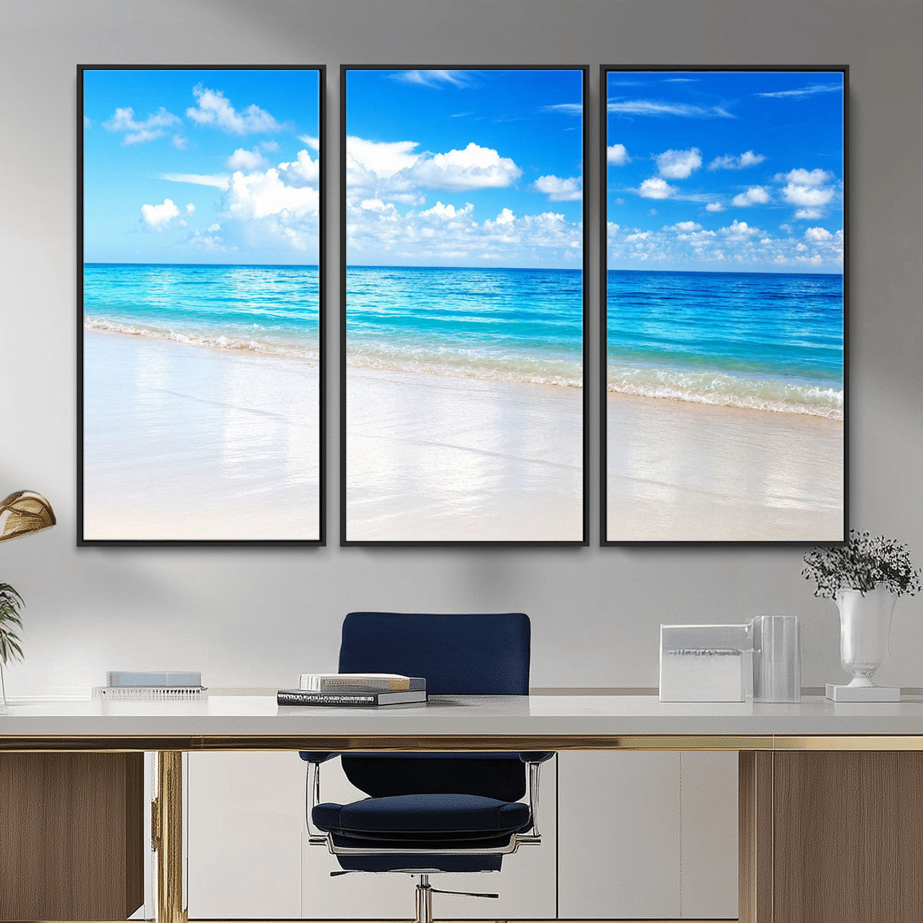 67491909-MGV-CV-36X24 - Tropical Beach Ocean Wall Art Canvas Print for Home Decor