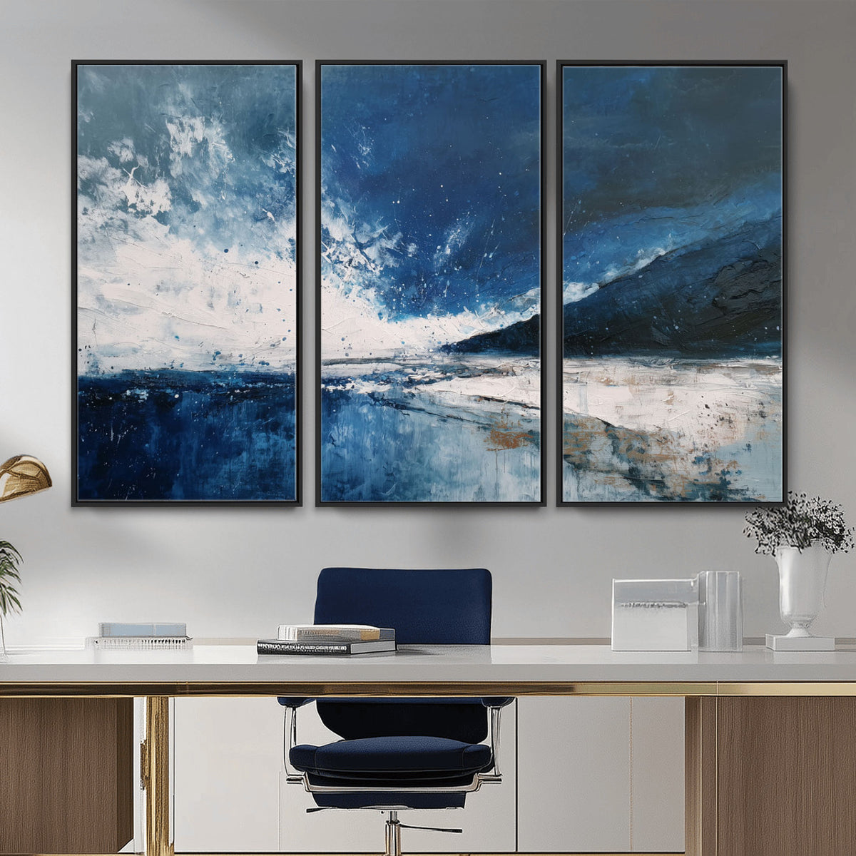 76136620-MGV-CV-36X24 - Extra Large Abstract Wall Art Canvas Print