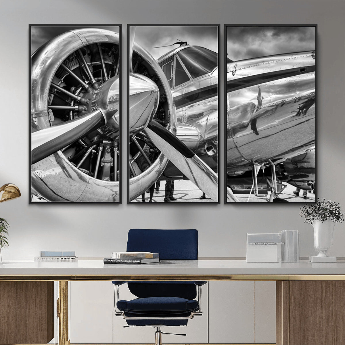 40672-MGV-CV-36X24 - Vintage Antique Airplane Wall Art Canvas Print