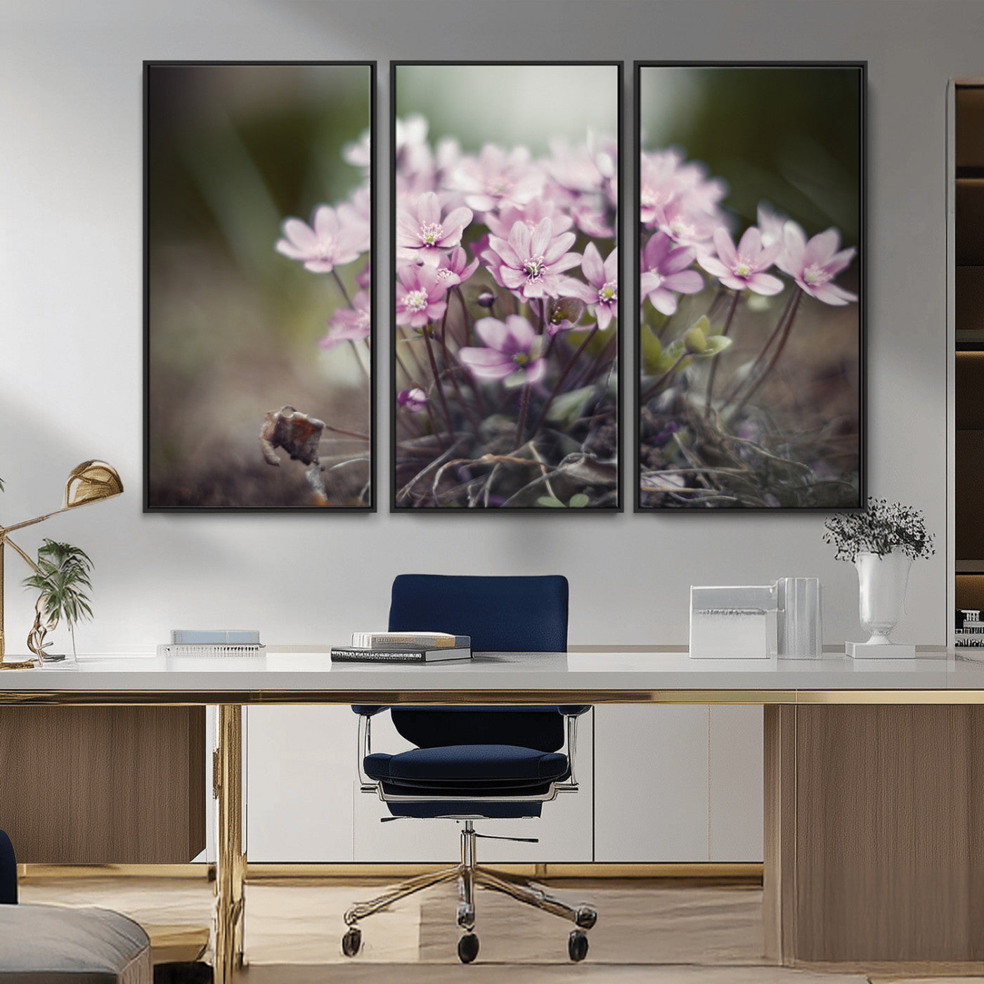 MGV-FC-48X32-3P - Pink Wild Flower Canvas Print