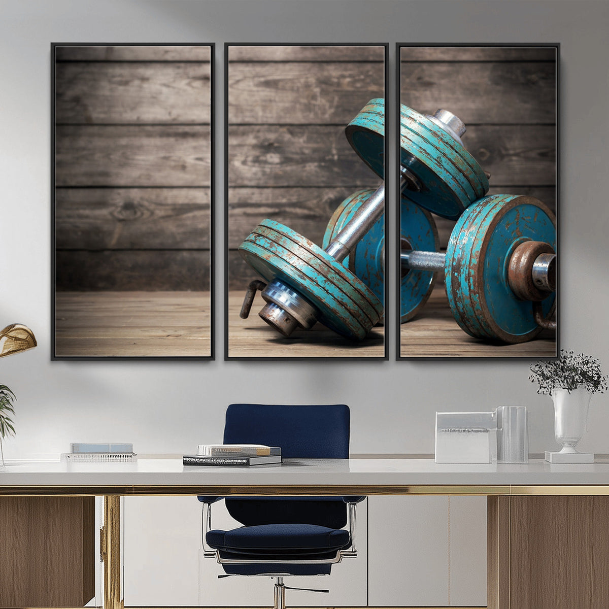 39364-MGV-CV-36X24 - Dumbbell and Sport Wall Art Canvas Print