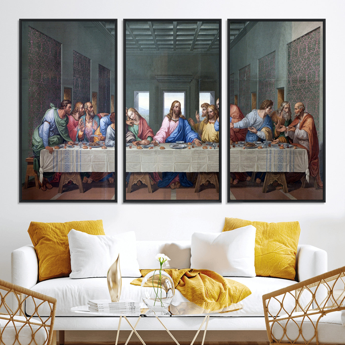 30401-MGV-CV-36X24-The Last Supper Multi Panel Canvas Wall Art