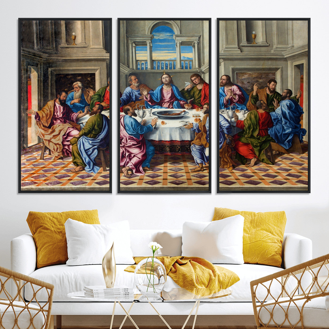 18691-MGV-CV-36X24-The Last Supper Multi Panel Canvas Wall Art