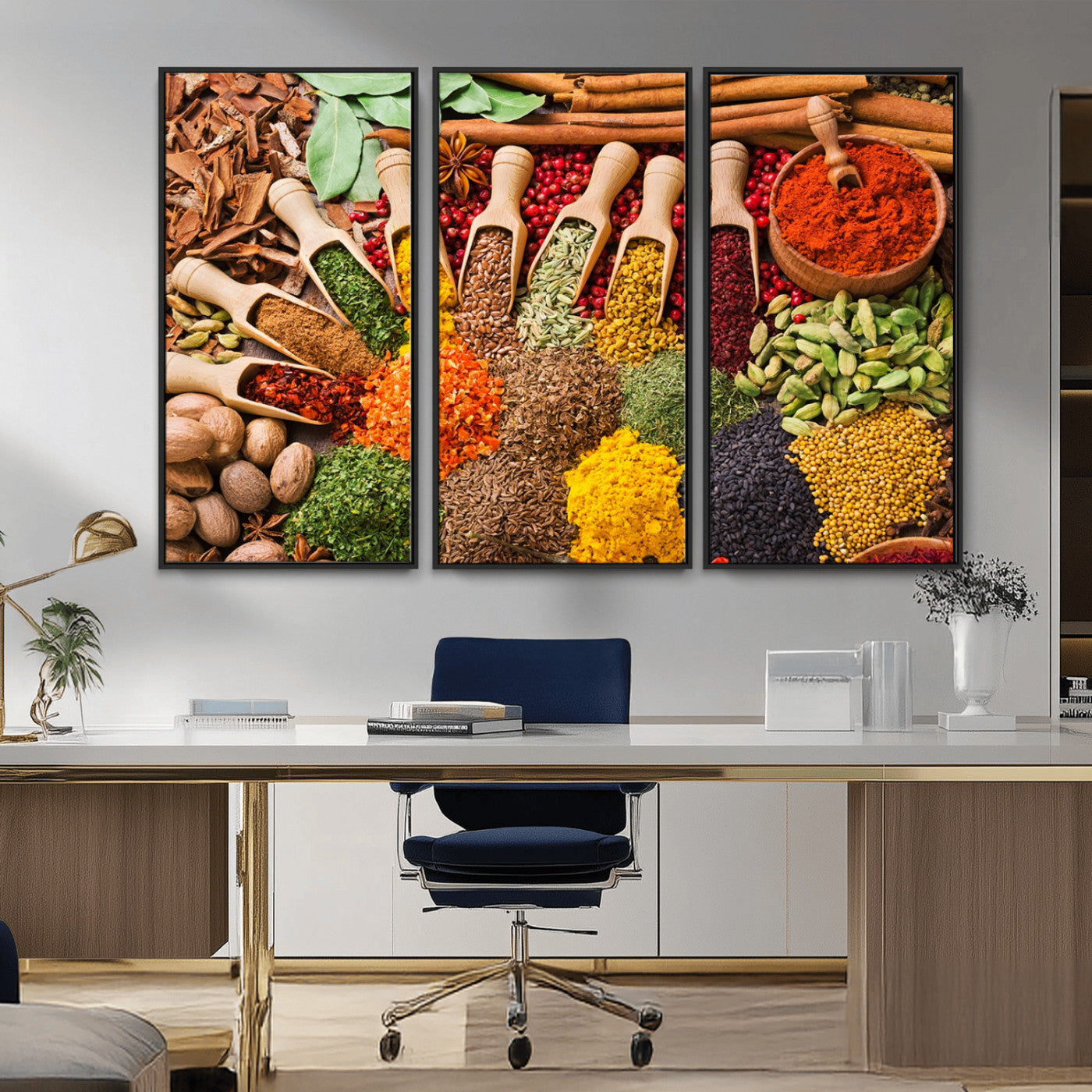 MGV-FC-48X32-3P - Spices Kitchen Wall Art Canvas Print