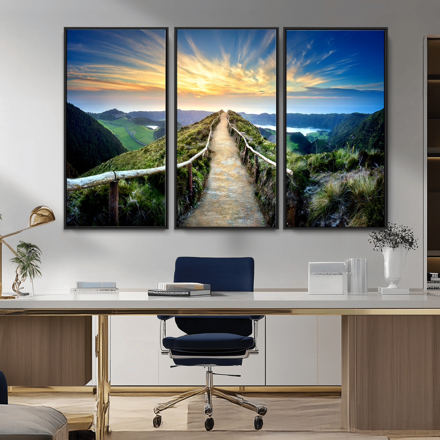MGV-FC-48X32-3P - Mountain Landscape Wall Art Canvas Print
