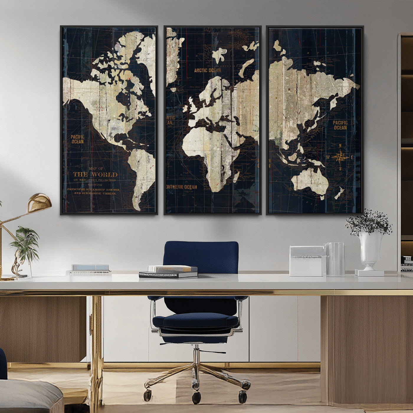 MGV-FC-48X32-3P - Push Pin World Map Canvas Print – Framed Wall Art for Couples to Track Their Travels – Anniversary