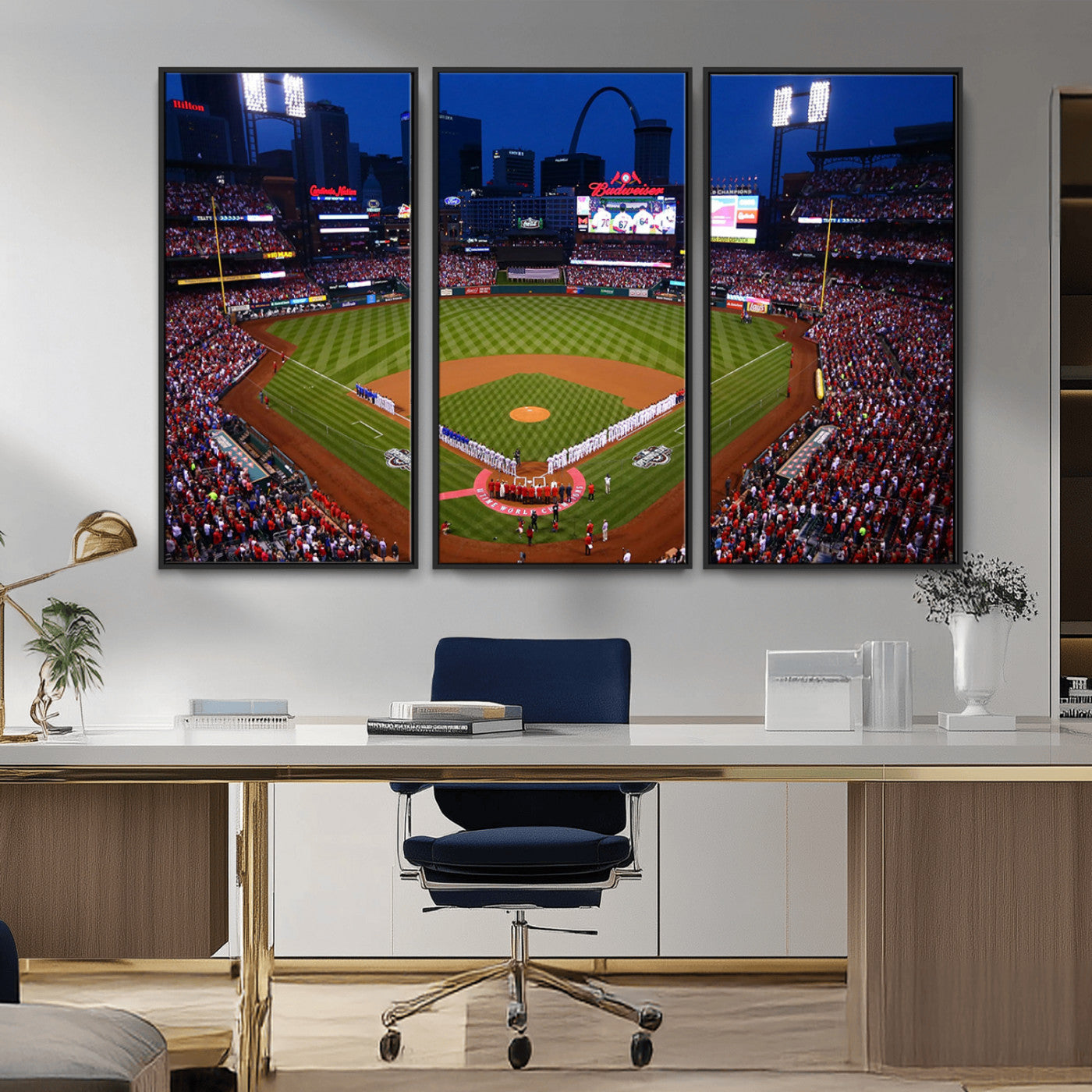 MGV-FC-48X32-3P - St. Louis Cardinals Baseball Team Print - Busch Stadium Wall Art Canvas Print