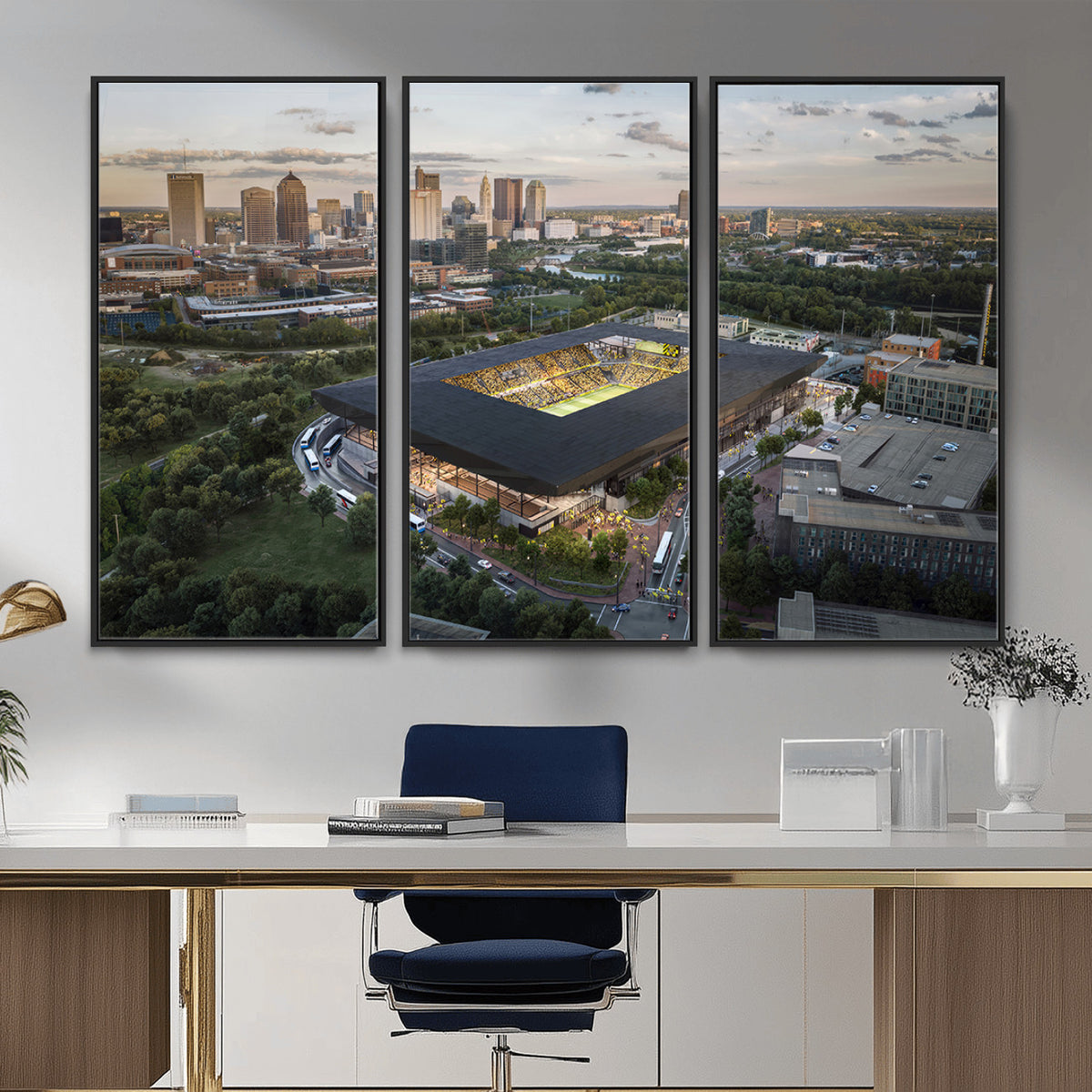 90971-MGV-CV-36X24 - Columbus Crew Soccer Team Print - Columbus Crew Stadium Wall Art, Columbus Crew Soccer Wall Art