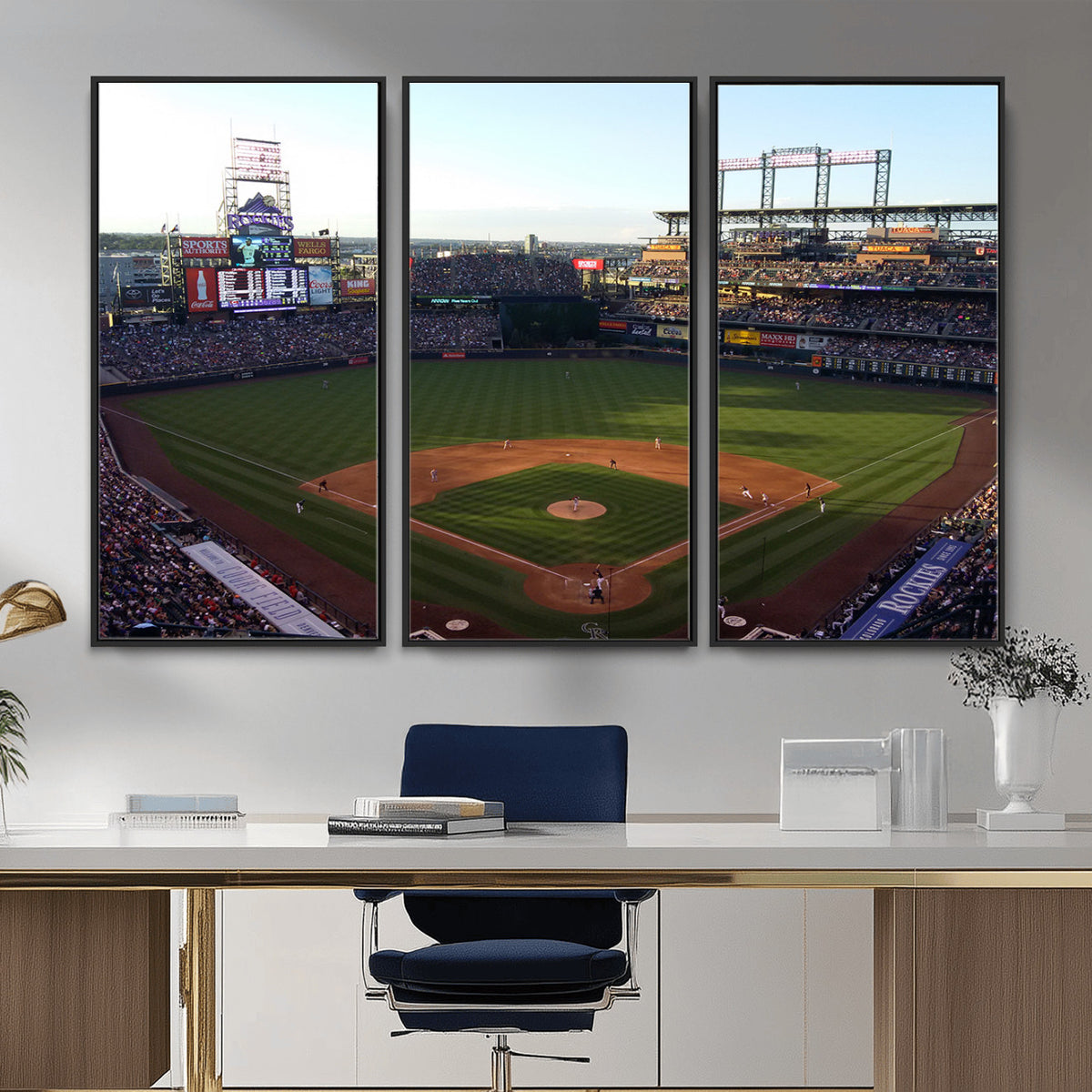 21638-MGV-CV-36X24 - Colorado Rockies Coors Field Wall Art Canvas Print, MLB Baseball Stadium