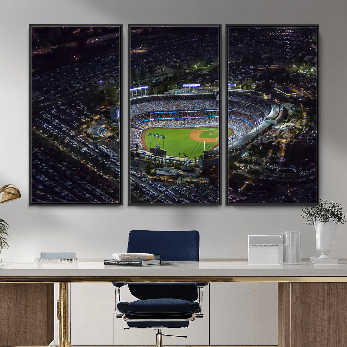 20932-MGV-CV-36X24 - Los Angeles Dodgers Dodger Stadium Wall Art Canvas Print