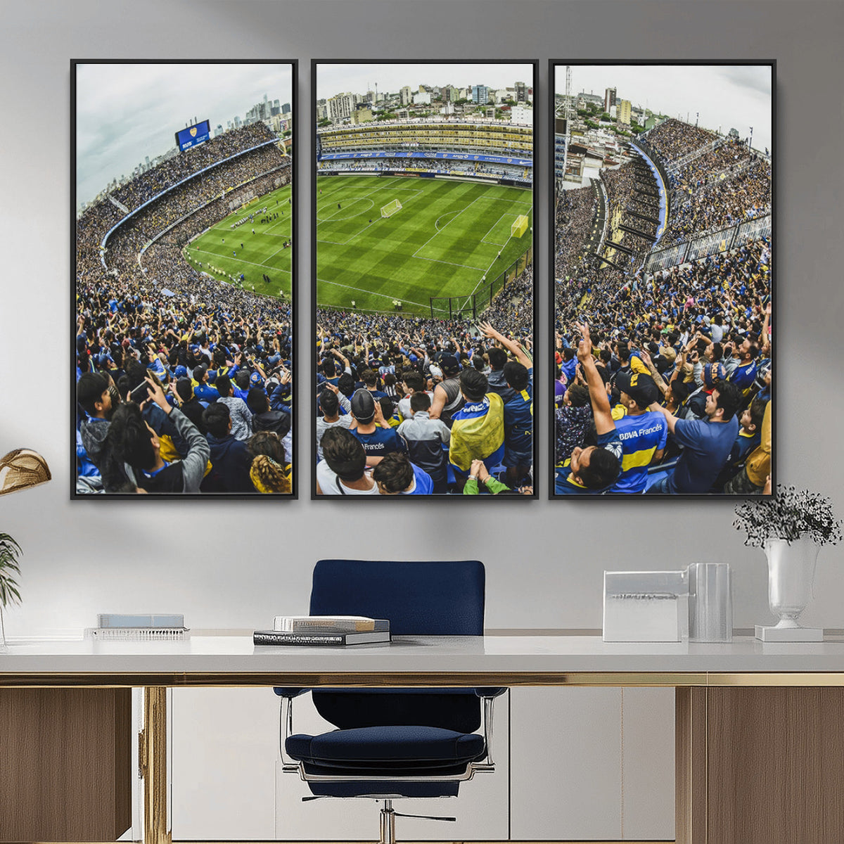 63839-MGV-CV-36X24 - Boca Juniors Soccer Team Print Wall Art, Buenos Aires Bombonera Stadium