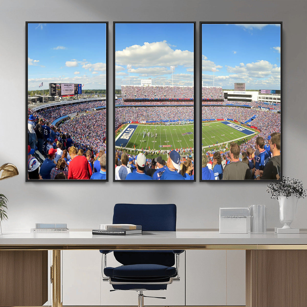 35302-MGV-CV-36X24 - Buffalo Bills NFL Football Team Print, Game Day at Buffalo Highmark Stadium