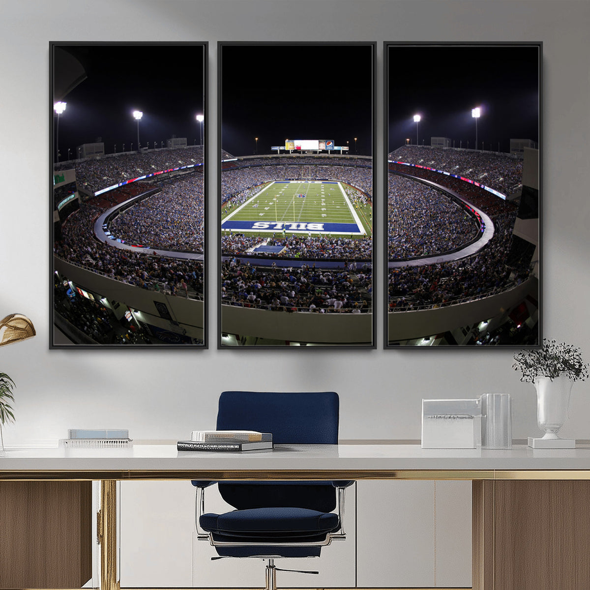 98546-MGV-CV-36X24 - Buffalo Bills NFL Football Team Print, Buffalo Highmark Stadium Wall Art