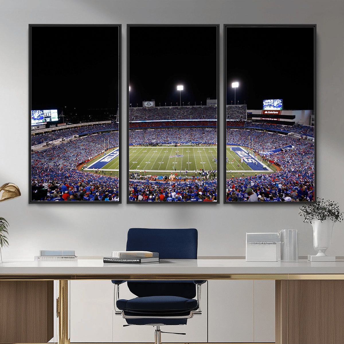 59036-MGV-CV-36X24 - Buffalo Bills Wall Art, Buffalo Bills Stadium Canvas Print for Sports Decor