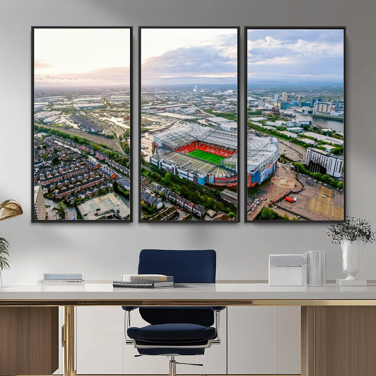 85657-MGV-CV-36X24 - Old Trafford Manchester United Stadium Wall Art Canvas Print