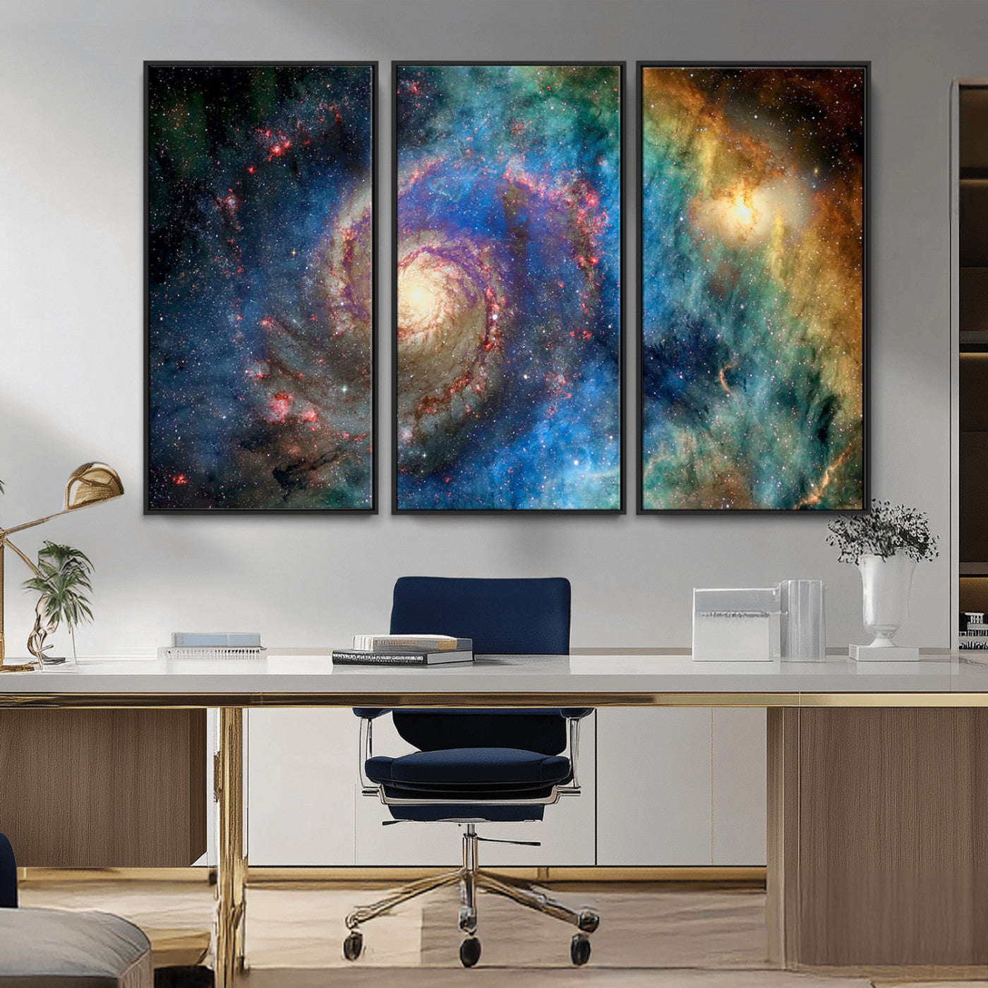 MGV-FC-48X32-3P - Spiral Galaxy Wall Art Canvas Print
