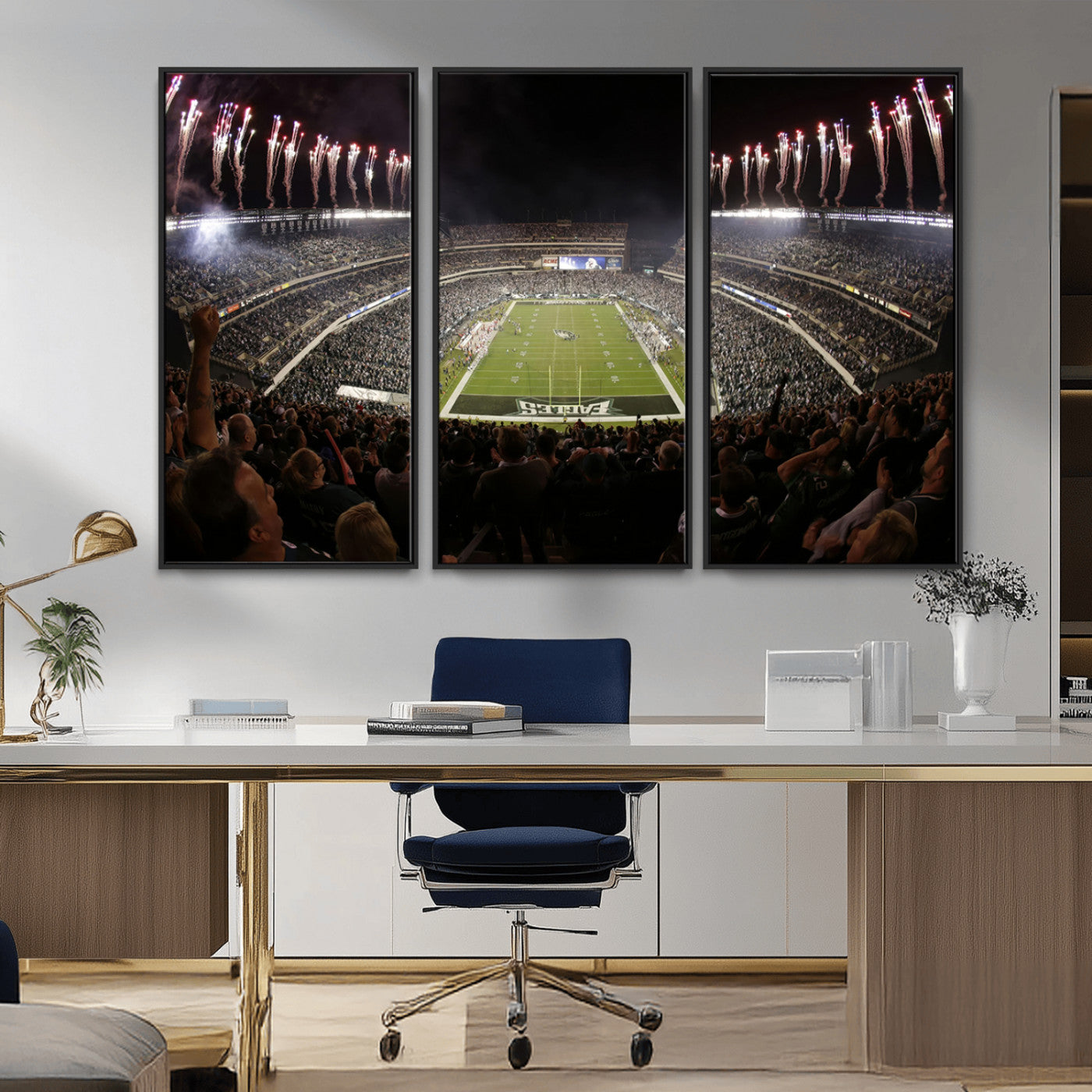 MGV-FC-48X32-3P - Eagles Field Stadium Wall Art - Philadelphia Eagles Football Team Print - Philadelphia Lincoln