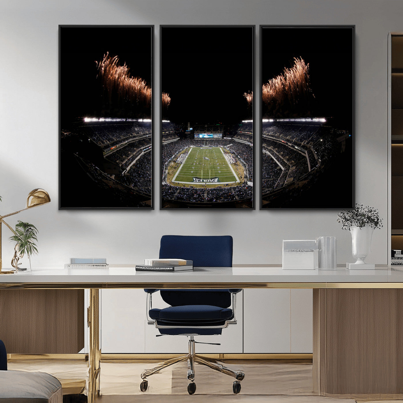 MGV-FC-48X32-3P - Eagles Field Stadium Wall Art | Philadelphia Eagles Football Team Print - Philadelphia Lincoln