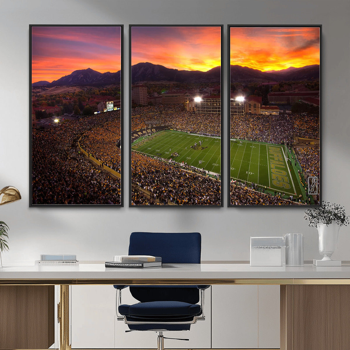 84649-MGV-CV-36X24 - Folsom Field, University of Colorado Buffaloes Football, Extra Large Game Room Wall Decor
