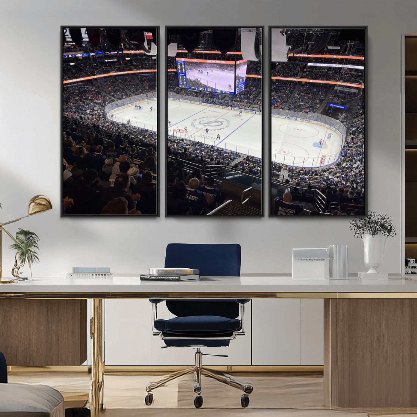 MGV-FC-48X32-3P - Amalie Arena Florida Wall Art Canvas Print - NHL Hockey Stadium Print