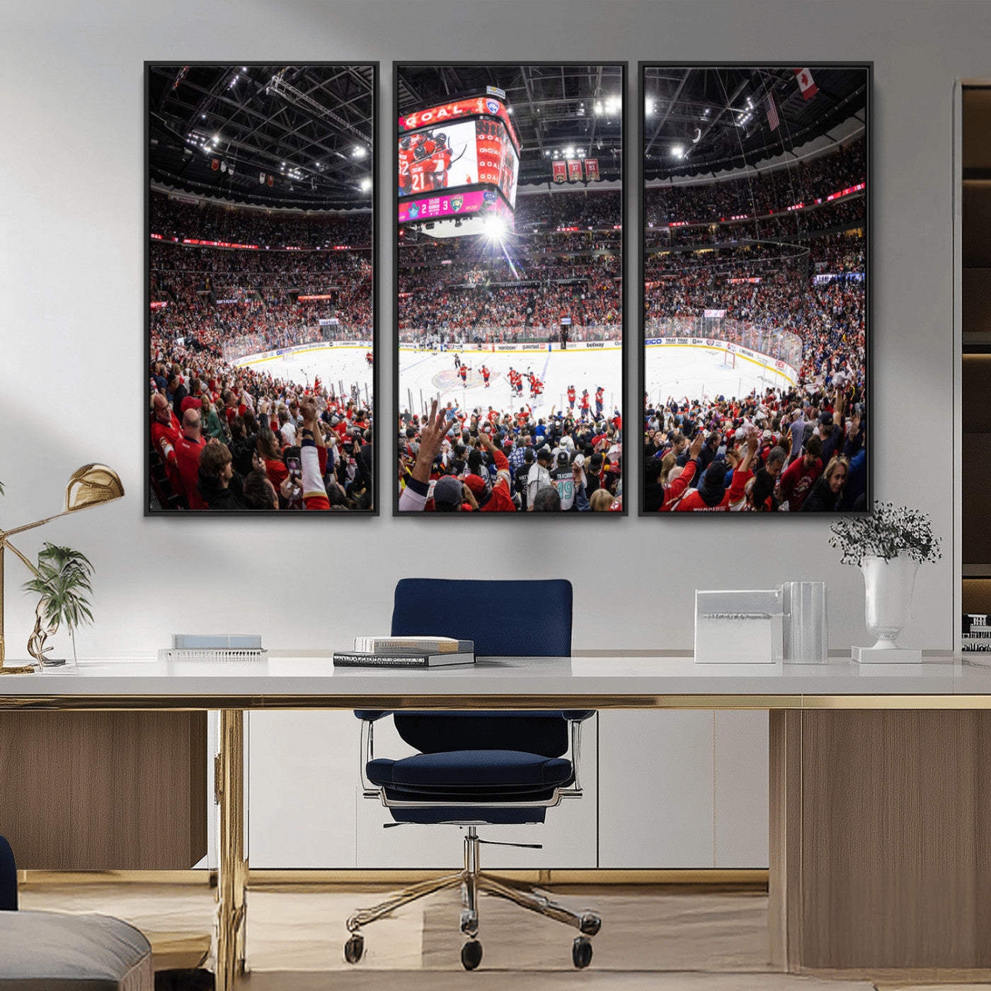 MGV-FC-48X32-3P - Amerant Bank Arena Wall Art Canvas Print - Basketball Arena Stadium Print