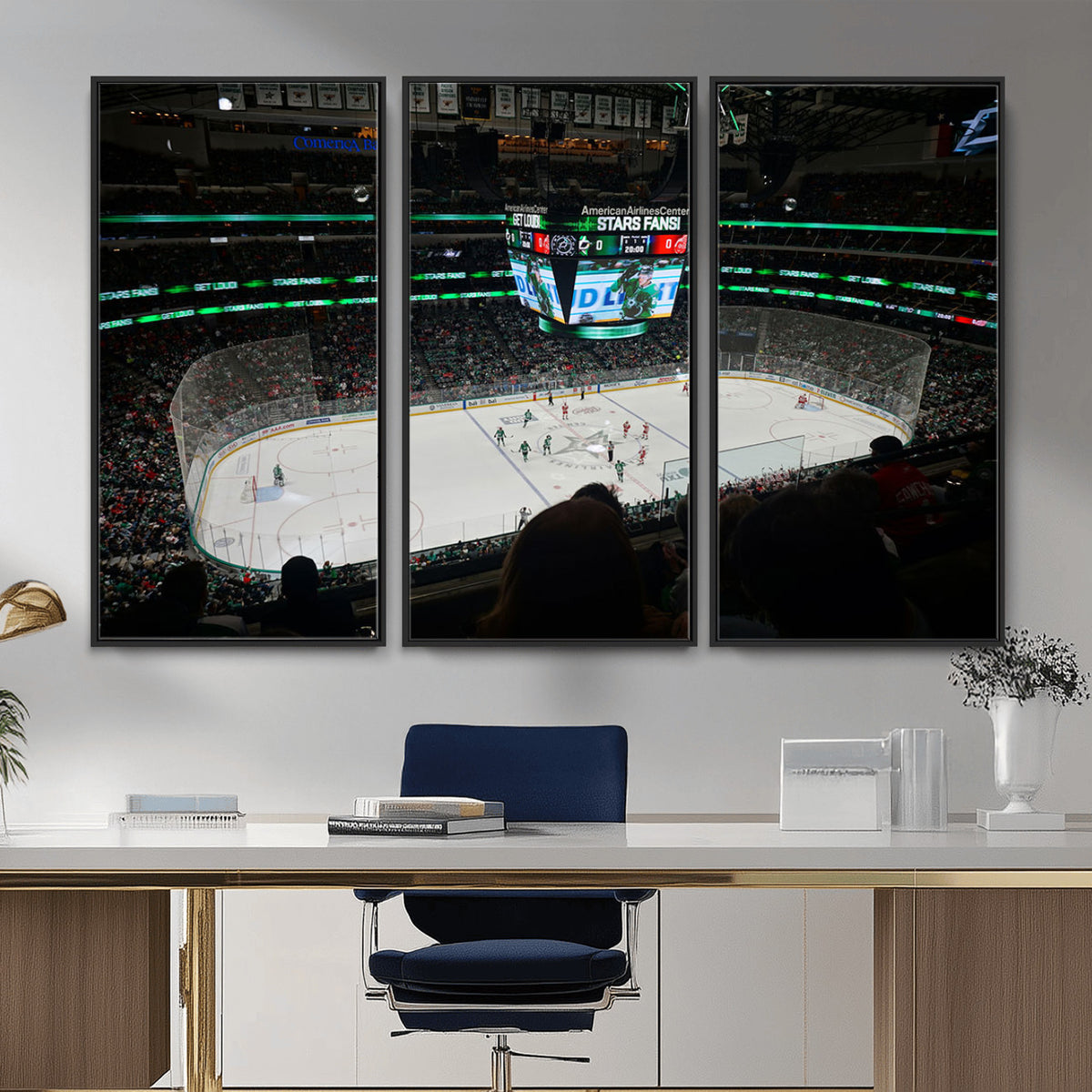 13876-MGV-CV-36X24 - American Airlines Center Dallas Stars Wall Art Canvas Print