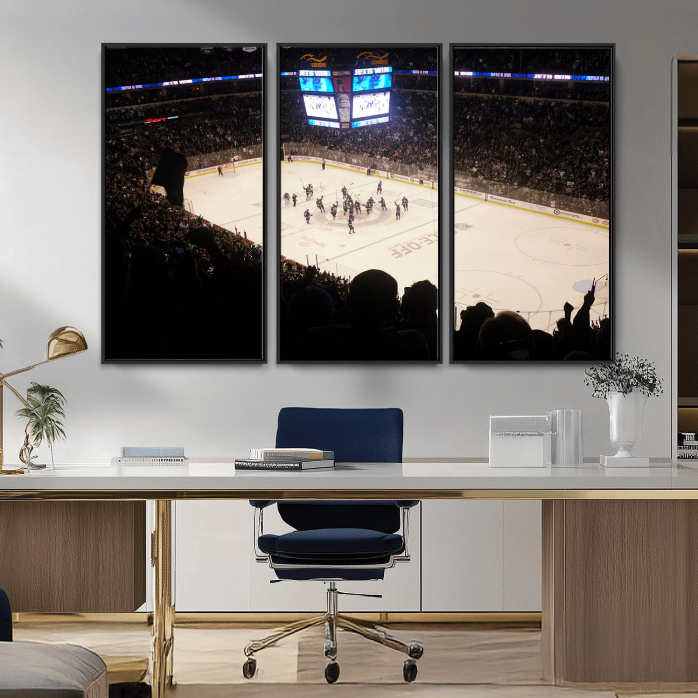 MGV-FC-48X32-3P - Canada Life Centre Wall Art | Winnipeg Jets Hockey Team Print Canvas | Ready to Hang | Winnipeg Wall