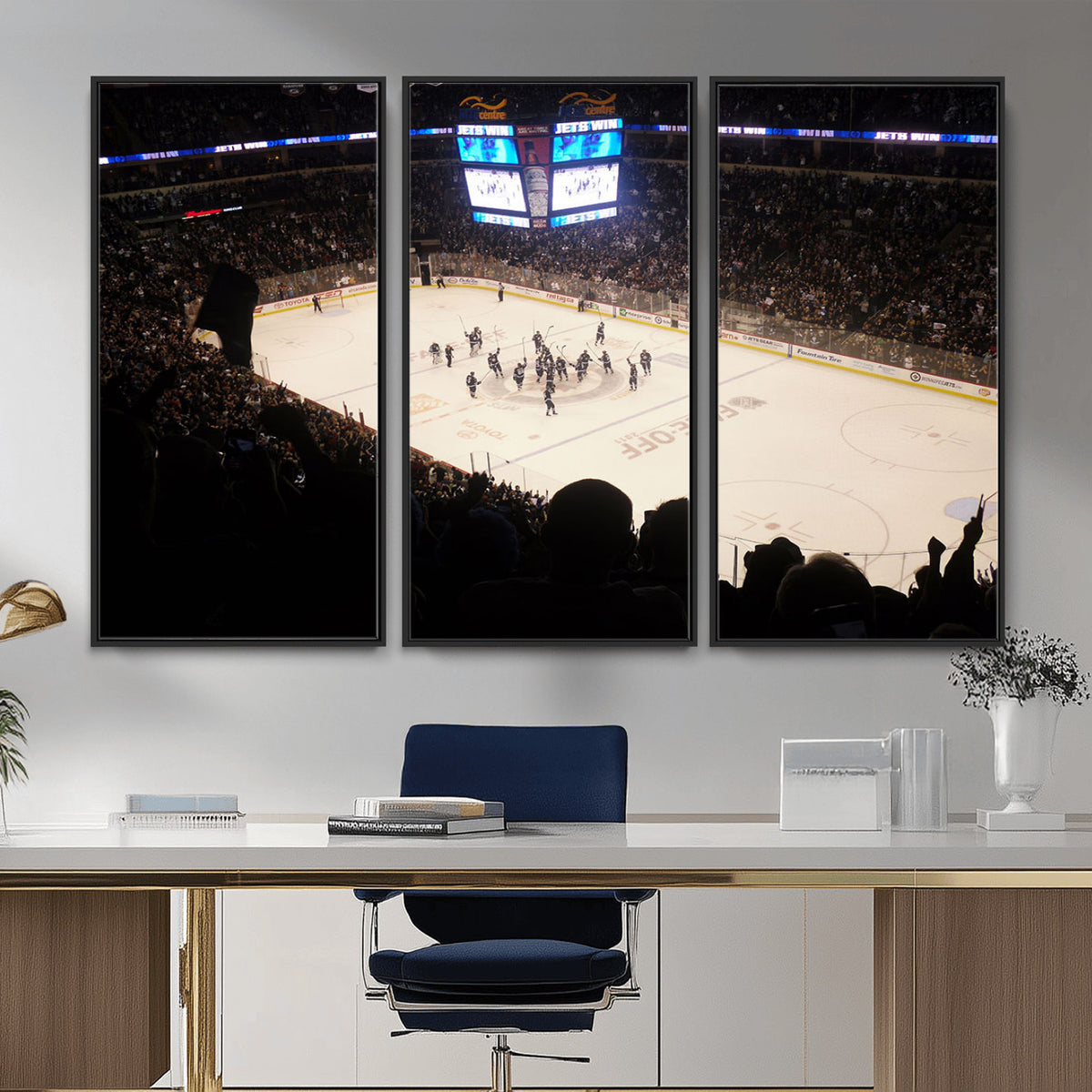 22497-MGV-CV-36X24 - Canada Life Centre Wall Art | Winnipeg Jets Hockey Team Print Canvas | Ready to Hang | Winnipeg Wall