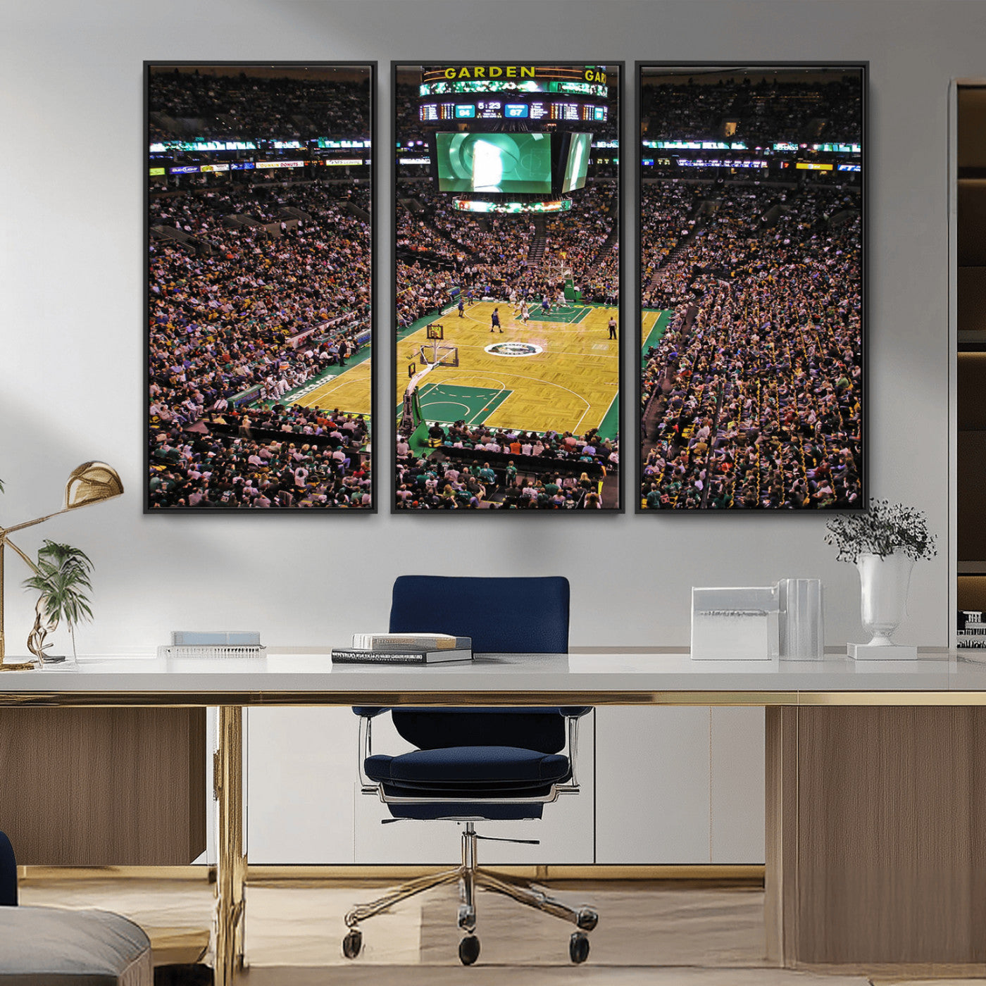 MGV-FC-48X32-3P - Celtics Game Versus The Timberwolves | Baseball Stadium Wall Art | Canvas Print | Ready to Hang