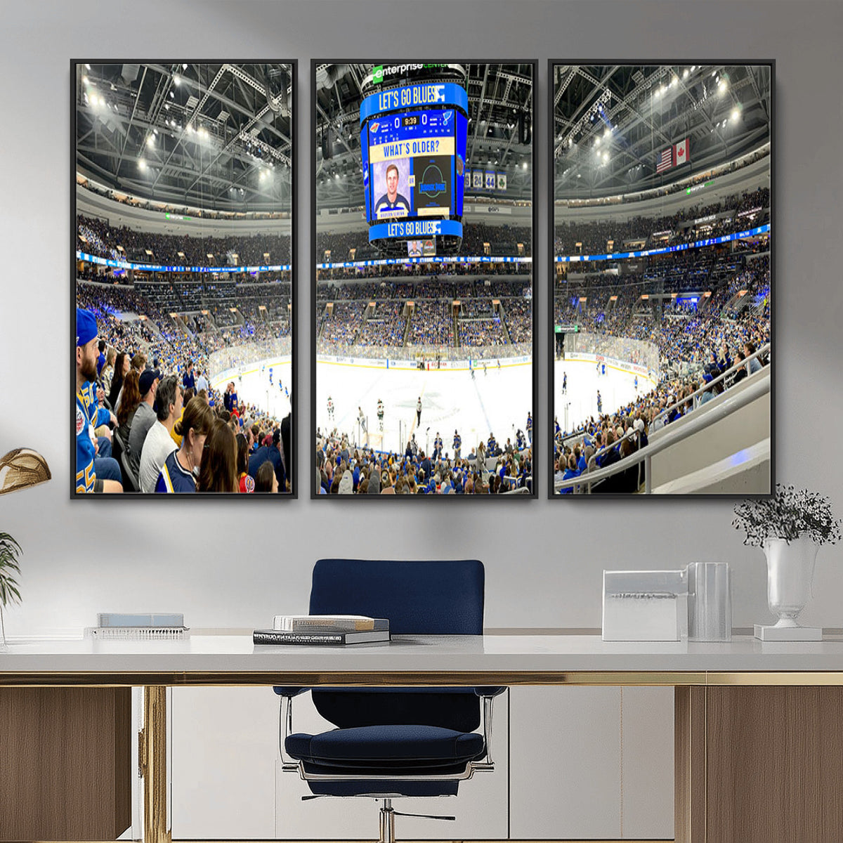 55708-MGV-CV-36X24 - Enterprise Center, Missouri St. Louis Blues Ice Hockey