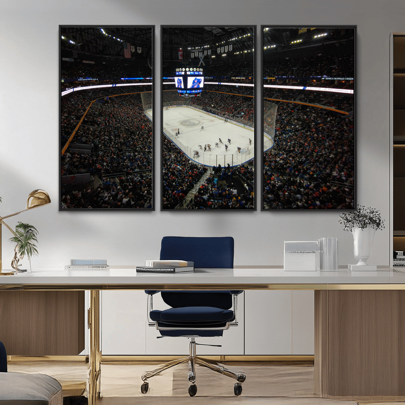 MGV-FC-48X32-3P - KeyBank Center New York Buffalo Sabres Hockey Stadium Canvas Print Wall Art