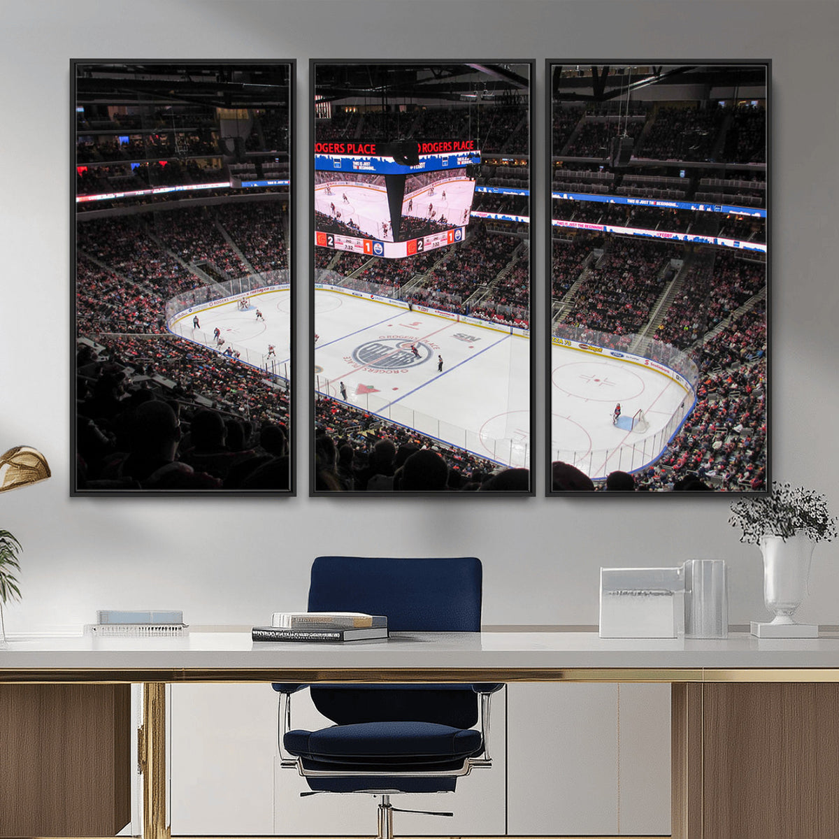 71180-MGV-CV-36X24 - Rogers Place Edmonton Oilers Ice Hockey Stadium Wall Art