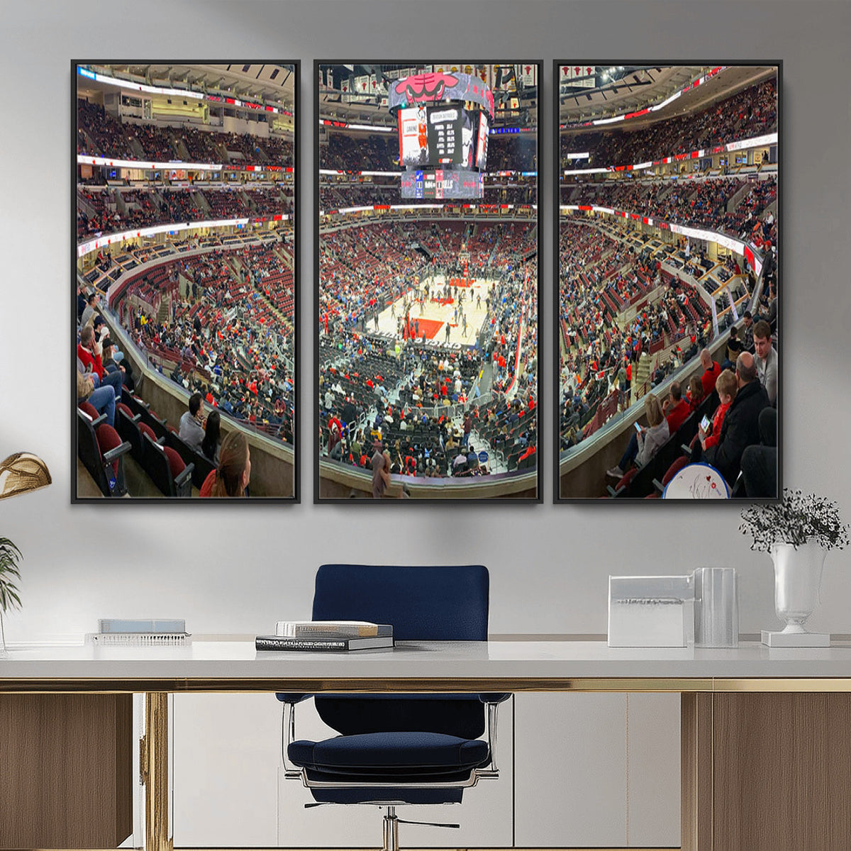 43481-MGV-CV-36X24 - United Center Chicago Bulls Stadium Wall Art Canvas Print