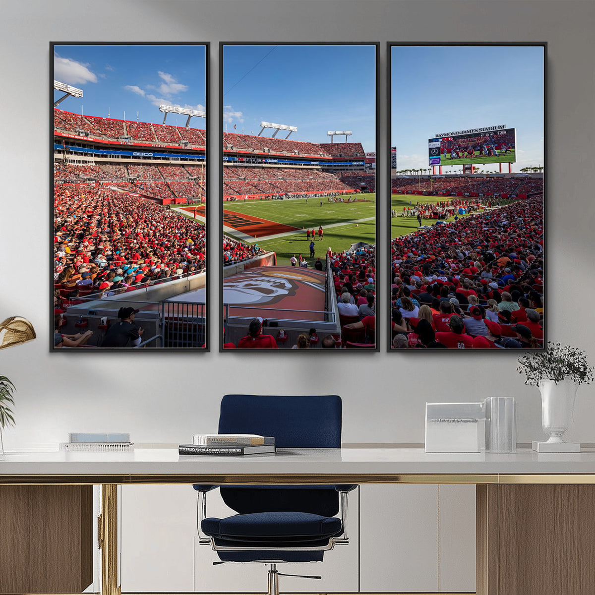65229-MGV-CV-36X24 - Florida Tampa Raymond James Stadium Wall Art Canvas Print - NFL Football Stadium Print