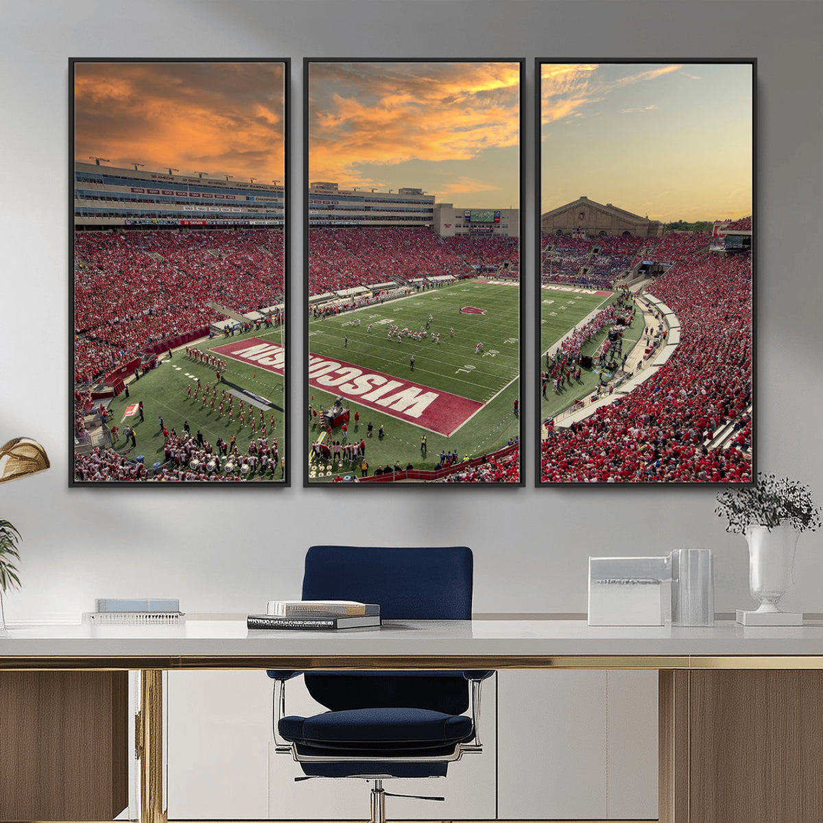 41472-MGV-CV-36X24 - Camp Randall Stadium Wisconsin Badgers Large Wall Art Canvas Print | College Football Stadium Wall