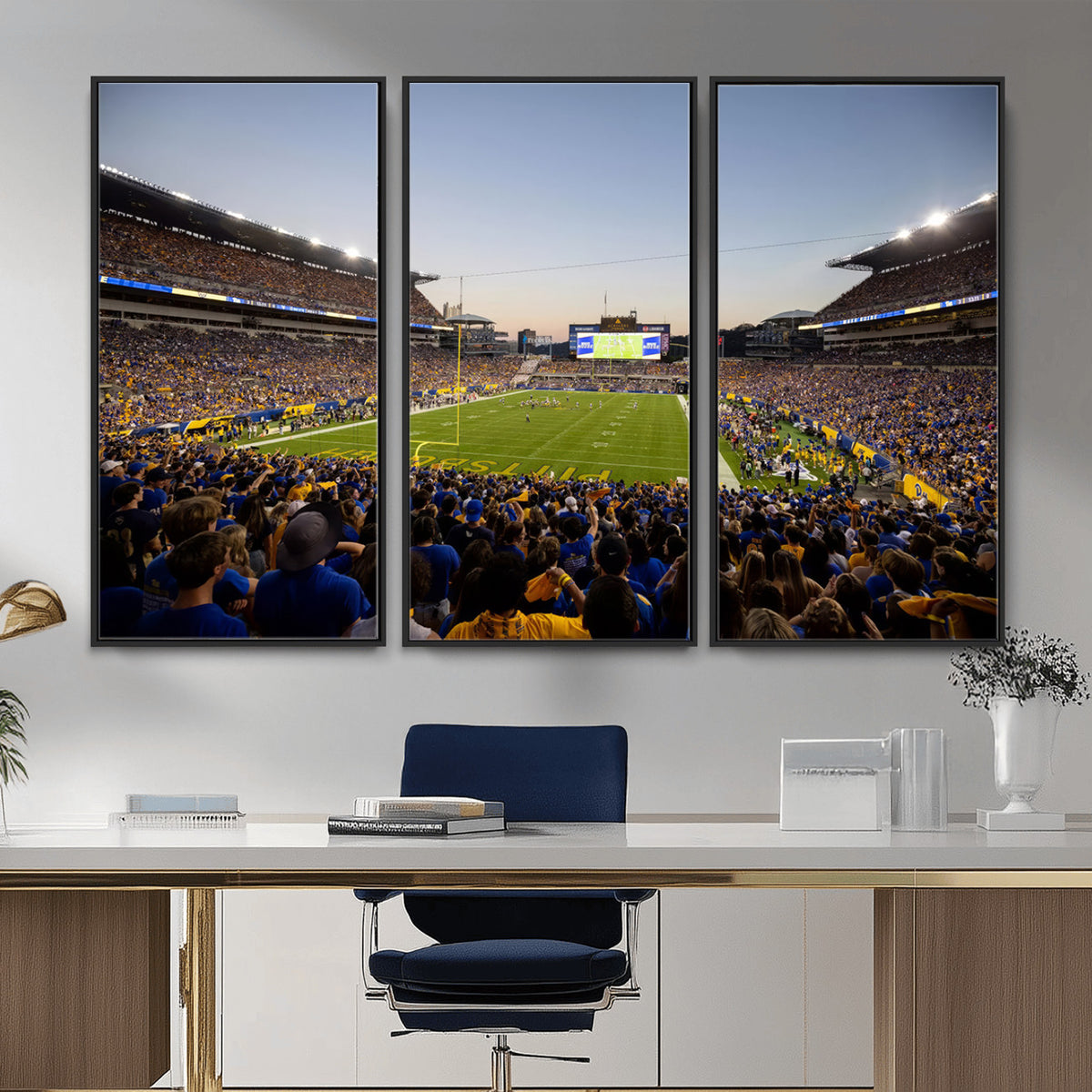 41853-MGV-CV-36X24 - Pittsburgh Panthers Football Team Print - Pittsburgh Acrisure Stadium Wall Art Canvas Print