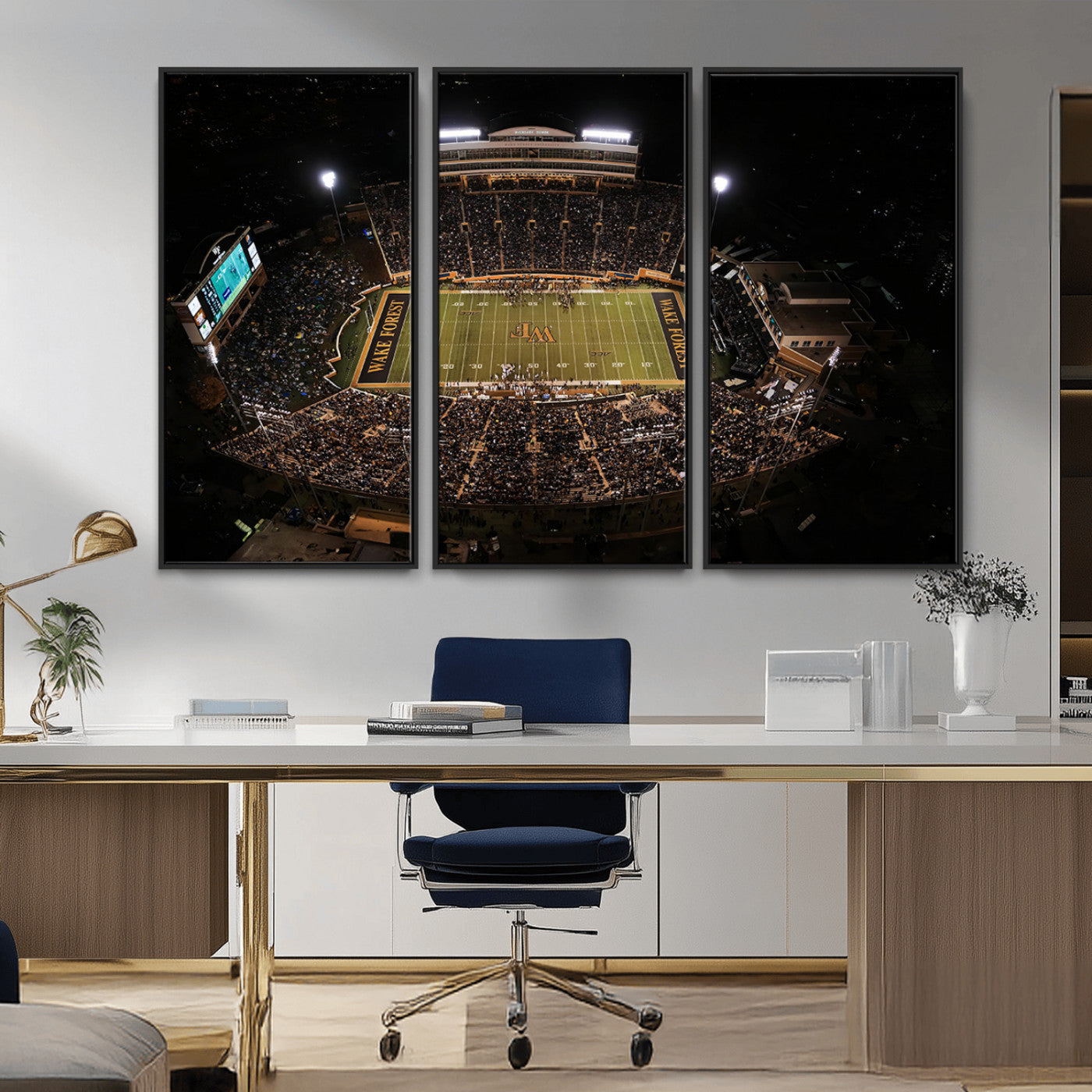 MGV-FC-48X32-3P - Wake Forest University Demon Deacons Canvas Printi, Football Team Print - Winston-Salem Allegacy